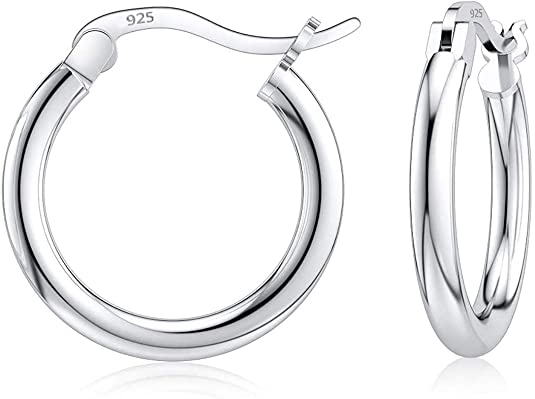 925 Sterling silver Round Hoop Earrings for Women, Girls & Men Comes in 15MM (15)