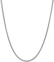 Load image into Gallery viewer, 925 Sterling Silver Solid Italian Round Diamond Cut Snake Chain Necklace For Men &amp; Women - Made in Italy Comes in 1.5MM
