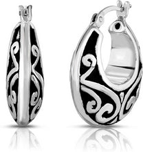 Load image into Gallery viewer, 925 Sterling Silver Small Round Hoop Earrings for Women &amp; Girls
