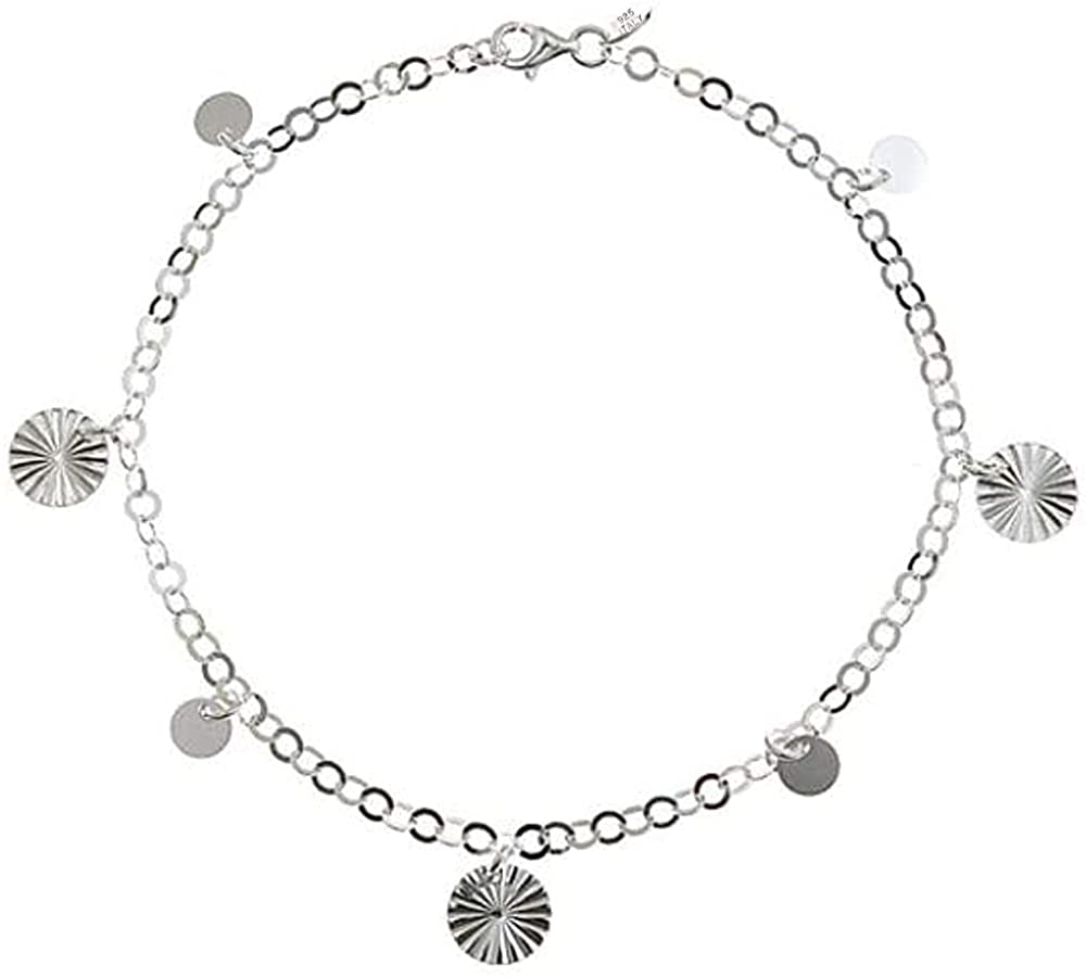 925 Sterling Silver 10 Inches Pendant Charm Chain Summer Anklet for Women & Girls Comes With Gift Box