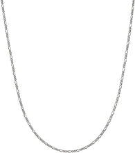 Load image into Gallery viewer, 925 Sterling Silver 1.5mm Italian Solid Figaro Link Chain Necklace Made in Italy For Men &amp; Women
