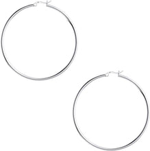 Load image into Gallery viewer, 925 Sterling silver Round Hoop Earrings for Women &amp; Girls Comes in 55MM
