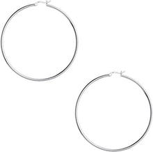 Load image into Gallery viewer, 925 Sterling silver Round Hoop Earrings for Women &amp; Girls Comes in 65MM
